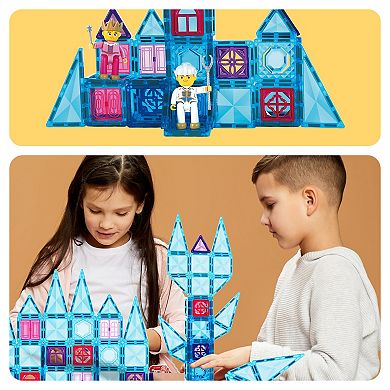PicassoTiles 71 PC Travel Size Magnetic Tiles, Magnetic Building Blocks for Kids, Magnet for Kids 3+
