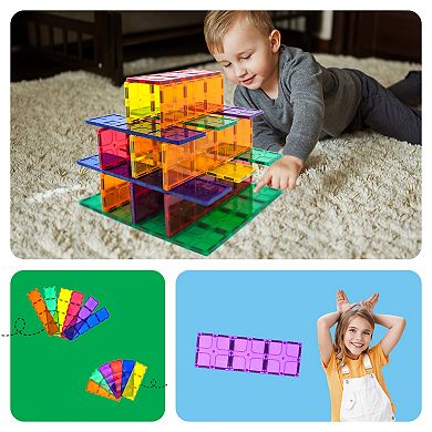 PicassoTiles 28 PC Magnetic Tiles, Magnetic Building Blocks for Kids, Magnet for Kids 3+