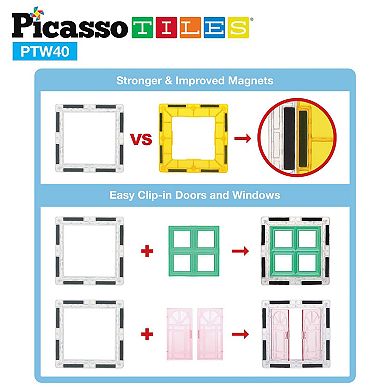 Picasso Tiles 40pc Window & Door Set