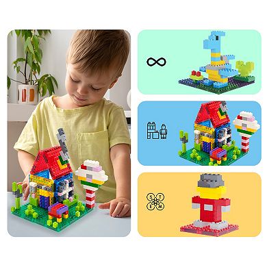 PICASSO-TILES 259 PC Magnetic Tile and Brick Compatible Toy Set, Classic Brick Block for Kids 3+
