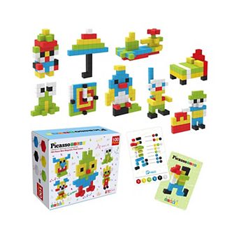 PicassoTiles 100 pc Magnetic Blocks, Magnetic Building Blocks for Kids, Magnet Toy for Kids 3+