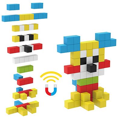 PicassoTiles 100 PC Magnetic Blocks, Magnetic Building Blocks for Kids, Magnet Toy for Kids 3+