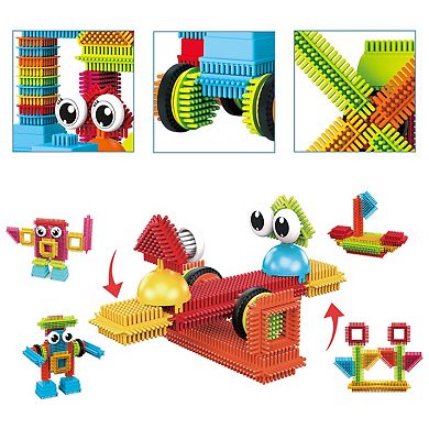 PicassoTiles 112 PC Hedgehog Building Blocks Playset, Building Toys, Soft Toys for Kids Ages 3+