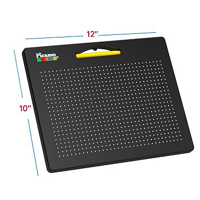 PICASSO-TILES 2PK 4-in-1 Magnetic Drawing Board 12 x 10 inch Large Magnet Tablet Pad
