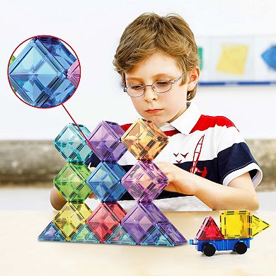 80pc Magnetic Building Block Set with Car