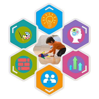 Everplay 41 PC Magnetic Tiles, Magnetic Building Blocks for Kids, Magnet for Kids 3+