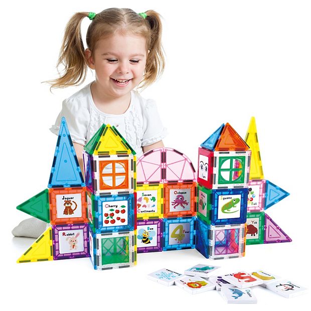 Luminous Educational Magnetic Blocks Set of 102 Elements, Toys \ Building  blocks