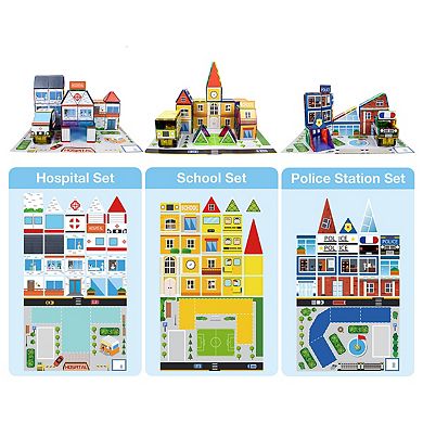 PicassoTiles 80 PC Magnetic Tiles, 3-in-1 Magnetic Building Blocks for Kids, Magnet for Kids 3+