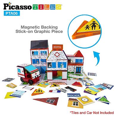 80pc Magnetic Graphics Set for Magnetic Tiles
