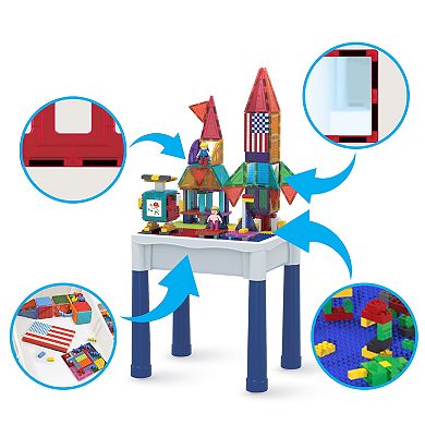 316pcs Magnetic Brick Tile and Brick Block Activity Table Set