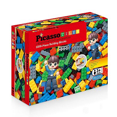 Picassotiles 2250 PC Construction Brick Building Blocks, Brick Compatible, Classic Brick for Kids 3+