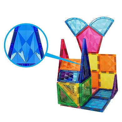 PicassoTiles 41 PC Magnetic Tiles, Magnetic Building Blocks for Kids, Magnet for Kids 3+