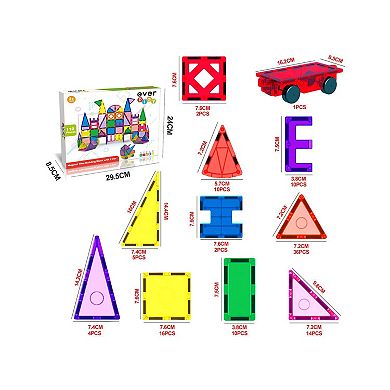 EVERPLAY 110pc Magnetic Tile Set