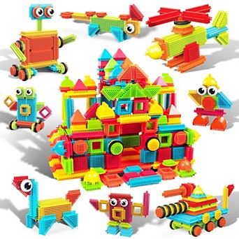 PICASSO-TILES 240 pc Hedgehog Building Blocks Playset, Building Toys, Soft Toys for Kids Ages 3+