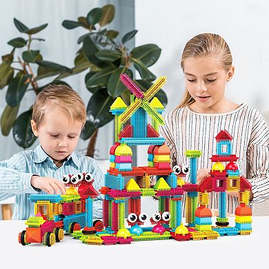 PICASSO-TILES 240 PC Hedgehog Building Blocks Playset, Building Toys, Soft Toys for Kids Ages 3+