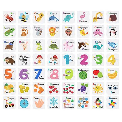 56 Piece Educational Graphics Magnetic Building Block Tiles Set