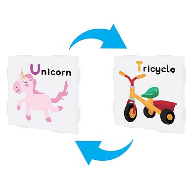 PicassoTiles 56 PC Learning, Educational, Magnetic Tiles Building Blocks for Kids 3+
