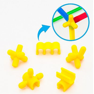 PicassoTiles 600 PC Straw Kit, Construction Building Set, STEM