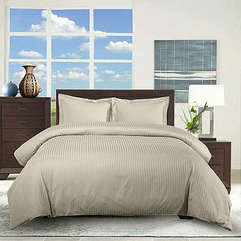 100% Cotton Sheet Set Striped 300 Thread Count