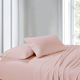 100% Cotton Sheet Set Striped 300 Thread Count