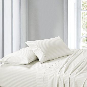 100% Cotton Sheet Set Striped 300 Thread Count