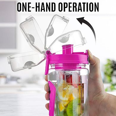 Zulay Kitchen Portable Water Bottle with Fruit Infuser