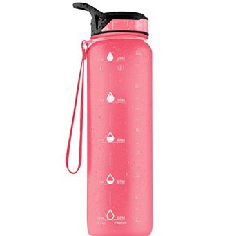 Zulay Kitchen Leak Proof Water Bottles With Times To Drink For Fitness & Sports