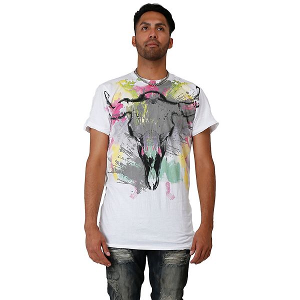 Blanco Label Men's Slim Fit Cotton Graphic Tee Shirts Short Sleeve