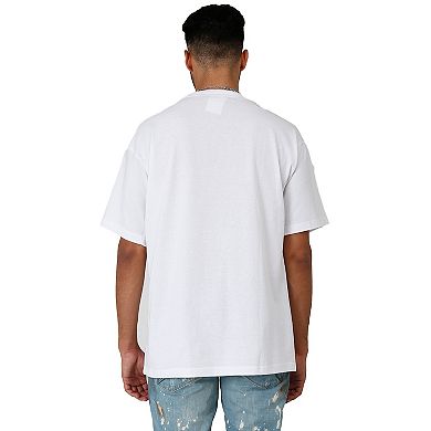 Blanco Label Men's Relaxed Cotton Crew Neck Tee Applique and Print