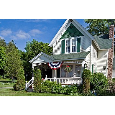 Patriotic American Flag Decorations Bunting Banner for 4th of July (71.5 x 34 in)