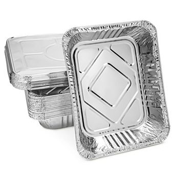 Aluminum Foil Pans with Lids 9x13 (20 Pack) Half Size Disposable Trays for Steam Table, Food, Grills, Baking, BBQ