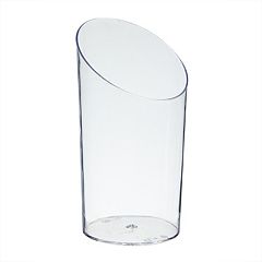240 Cups, 12 oz. Clear with Silver Glitter Round Disposable Plastic Tumblers