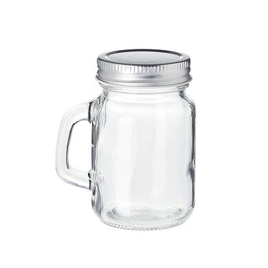 Juvale Clear Glass Mason Jars 4 oz with Silver Lids, 24 Pieces