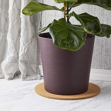 Plant Cork Mat, Round Planter Plate for Home Decor, House Plants (12 in, 3 Pack)