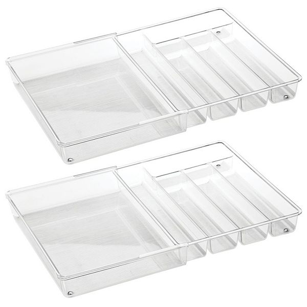 mDesign Adjustable, Expandable Plastic Kitchen Drawer Storage