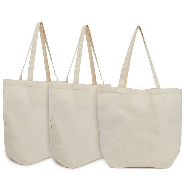 Okuna Outpost 24 Pack Medium Non Woven Tote Bags, Reusable Produce