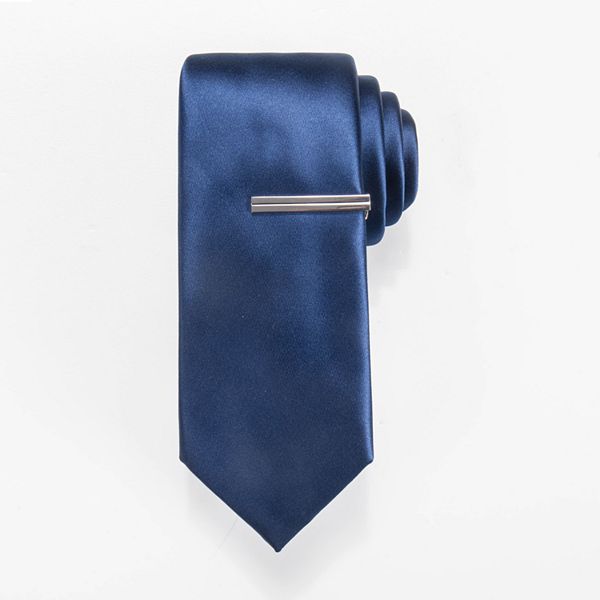Men's Apt. 9® Solid Skinny Tie with Tie Bar