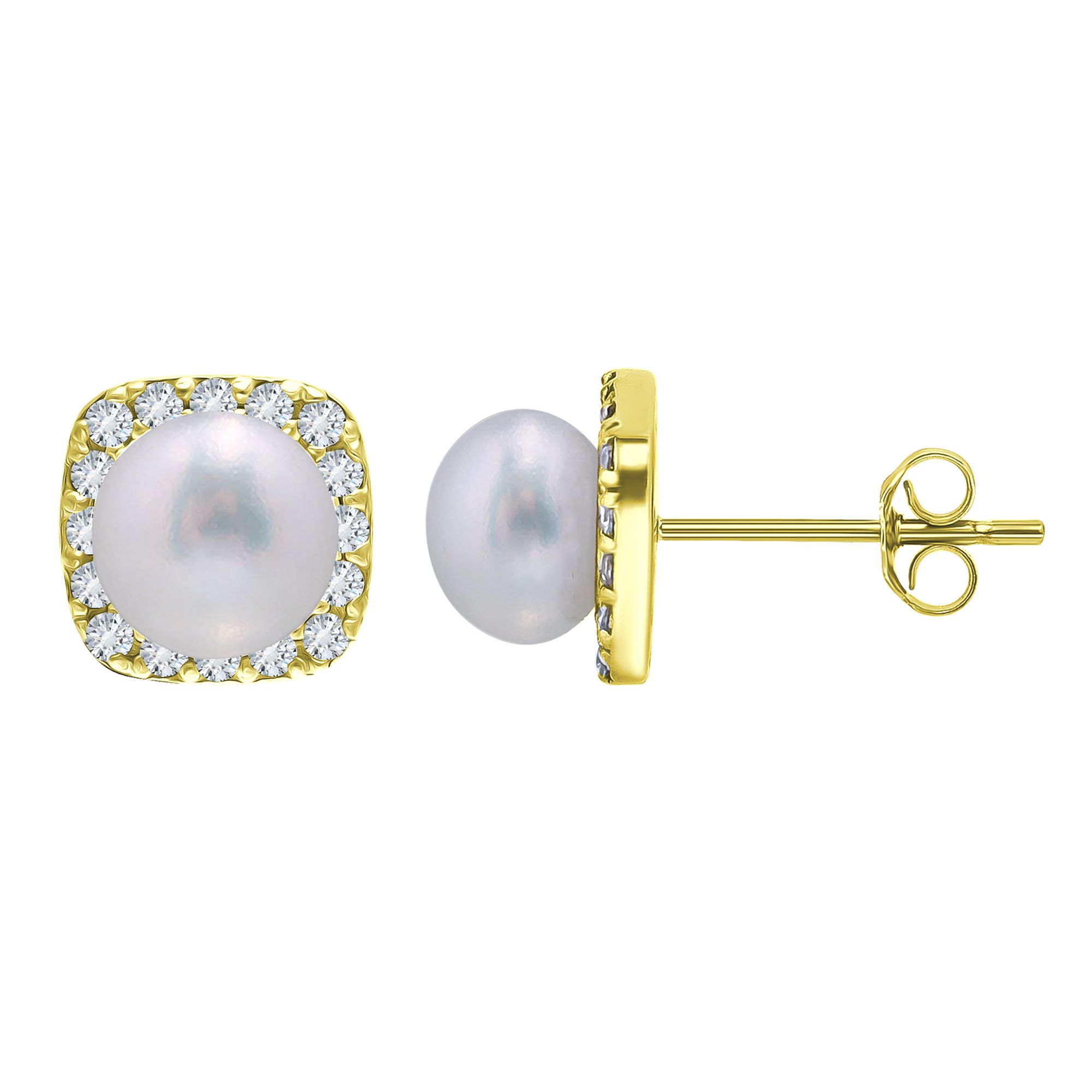 Aleure Precioso Sterling Silver Cubic Zirconia & Freshwater Cultured Pearl 
