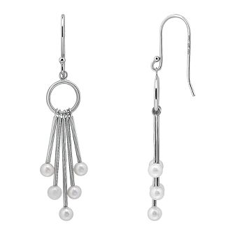 Aleure Precioso 18k Gold Over Silver Multi Drop & Freshwater Cultured Pearl Dangle Earrings