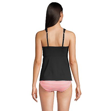 Petite Lands' End Comfort Flutter Scoop Neck Tankini Swim Top