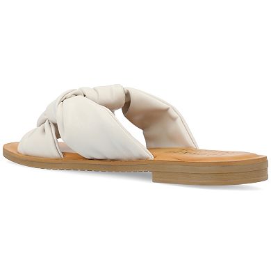 Journee Collection Kianna Women's Knotted Slide Sandals