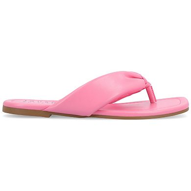 Journee Collection Kyleen Women's Faux Leather Thong Sandals