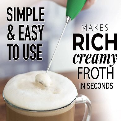 Milk Boss Powerful Electric Milk Frother Handheld with Upgraded Holster Stand