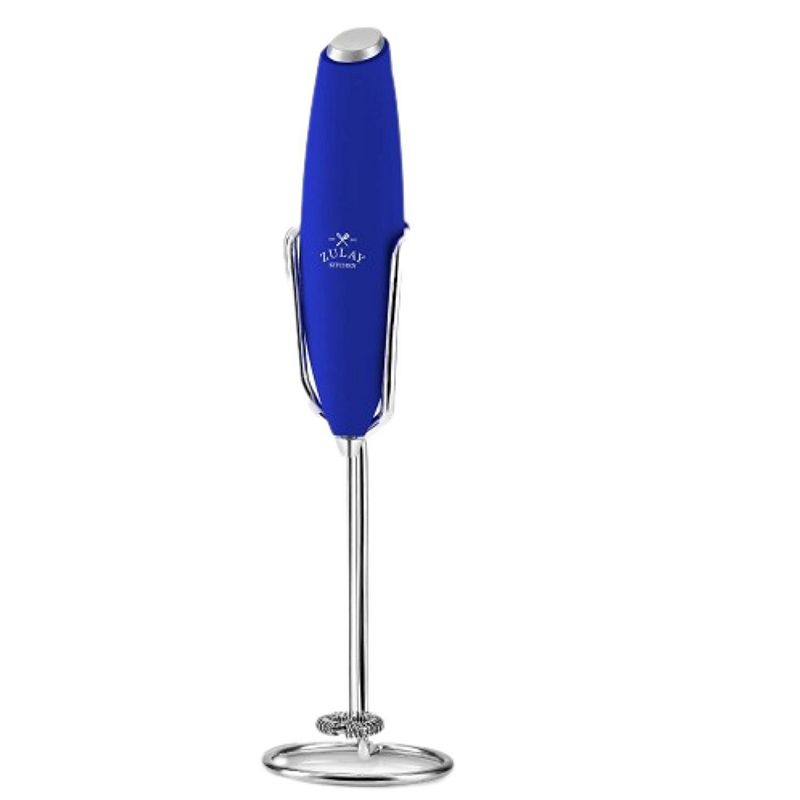 Stainless Steel Handheld Foam Maker with Case Stand Milk Frother - Deep  blue - Yahoo Shopping