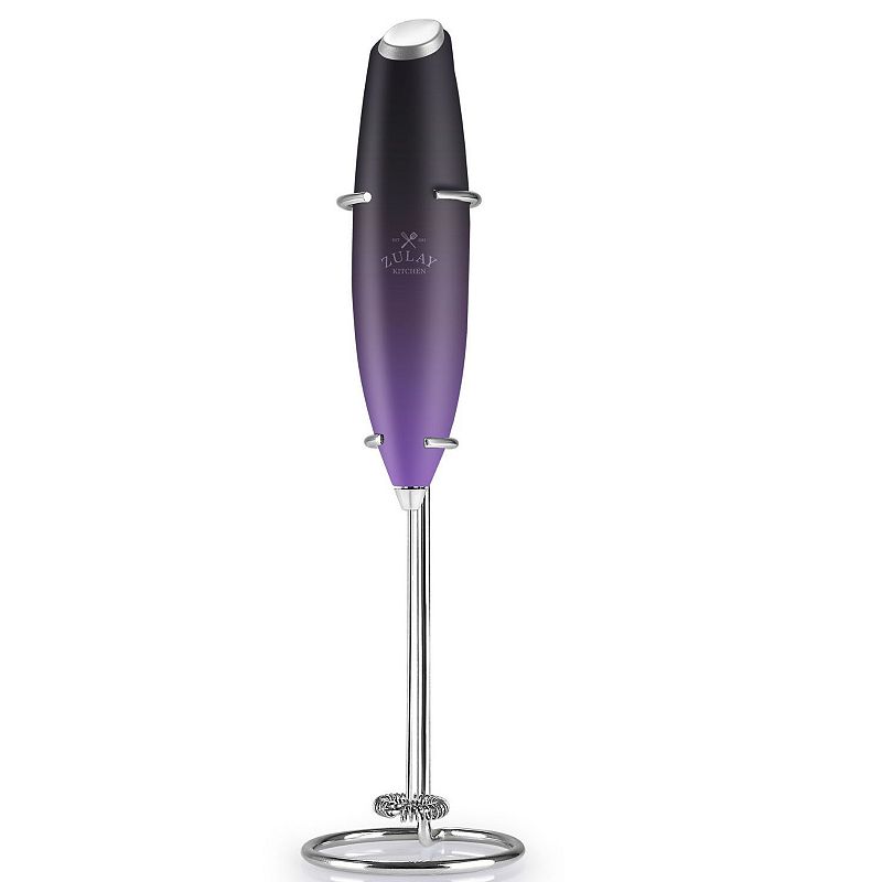 Executive Series Ultra Premium Gift Milk Frother - Black Purple Fade W Silver OG Stand