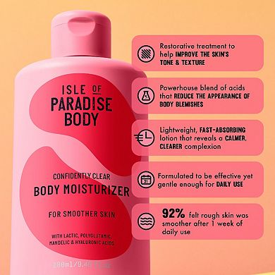 Confidently Clear Body Moisturizer with Lactic & Hyaluronic Acids