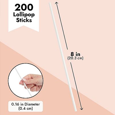 400PCS 4-Inch White Paper Sticks For Candy, Myanmar