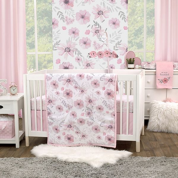 Little Love by NoJo Beautiful Blooms Floral 3 Piece Nursery Crib ...