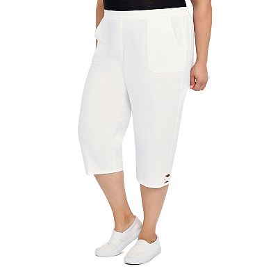 Plus Size Alfred Dunner Capri with Lattice Trim