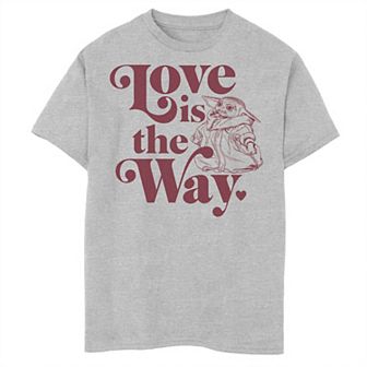 Boys 8-20 The Mandalorian Grogu aka The Child Love Way Valentines Day Graphic Tee